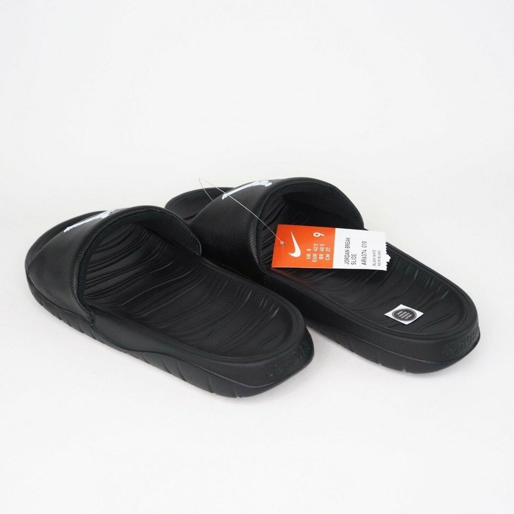 Nike Air Jordan Break Slide Mens Sandals Black Wht - Picture 9 of 11